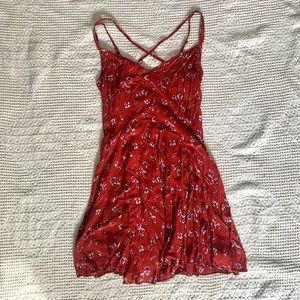 Red Mini Dress in Red -medium